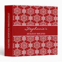 Kerstrecept Multomap Snowflakes Rood
