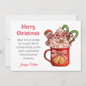 Kerstrecept omruilcocktails 5 x 7 feestdag feestdagenkaart (Voorkant)