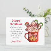 Kerstrecept omruilcocktails 5 x 7 feestdag feestdagenkaart (Staand voorkant)