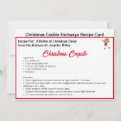 Kerstrecept omruilcocktails 5 x 7 feestdag feestdagenkaart (Achterkant)