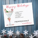 kerstrecept voor Martini Cocktail Recipe Briefkaart<br><div class="desc">Dit ontwerp kan op het gebied worden gepersonaliseerd dat door de foto en/of tekst te veranderen wordt verstrekt. Of het kan worden aangepast door te klikken deze Sjabloon personaliseert en dan de klik te kiezen om verdere optie aan te passen en de kleur van de achtergrond te schrappen of te...</div>