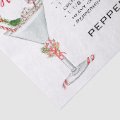 kerstrecept voor Martini Cocktail Recipe Tissuepapier (Detail)