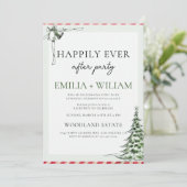 Kerstreceptie na het feest bruiloft Kaart (Staand voorkant)