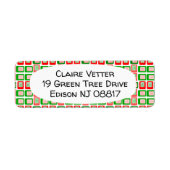 Kerstrechthoeken Etiket (Voorkant)