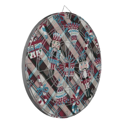 kerstrecker Pset Blue Burgundy Dartbord (Voorkant Links)