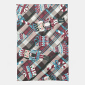 kerstrecker Pset Blue Burgundy Theedoek (Verticaal)