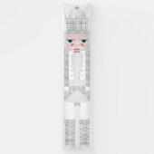 kerstreckerkraker grijs spandoek (Verticaal)