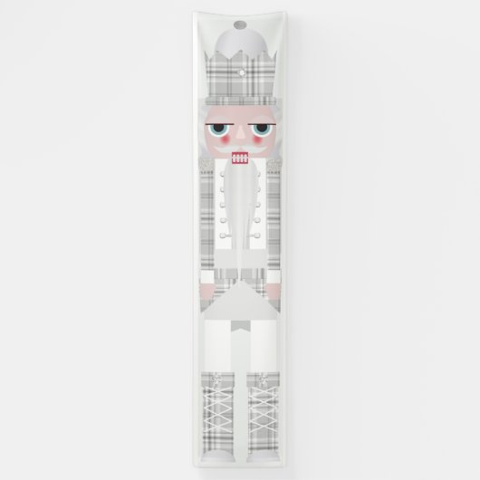 kerstreckerkraker grijs spandoek (Verticaal)