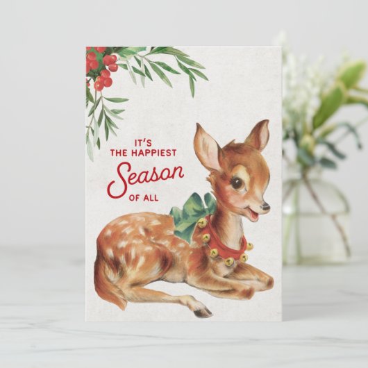  kerstrecorder feestdagenkaart (Staand voorkant)