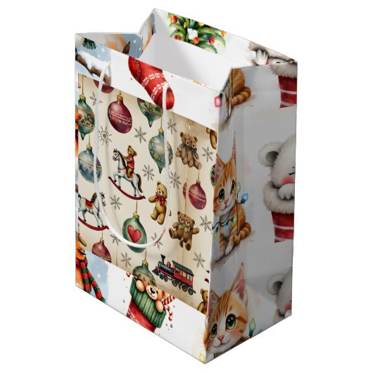 kerstrecorder medium cadeauzakje (Achterkant Gekanteld)