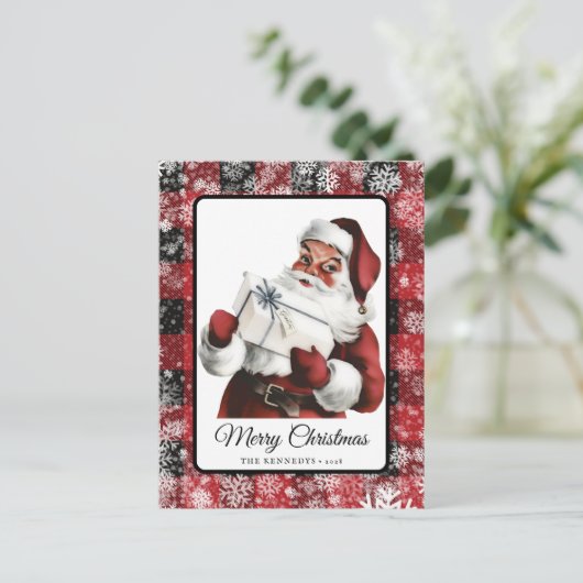 kerstrecorder met kerst briefkaart (Staand voorkant)