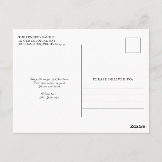  kerstrecorder met kerst briefkaart (Achterkant)