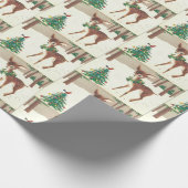  kerstrecorder met vogel cadeaupapier (Hoek)