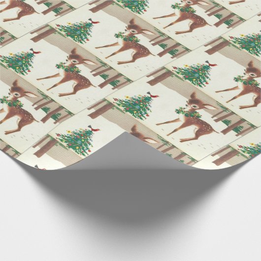  kerstrecorder met vogel cadeaupapier (Hoek)