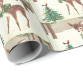 kerstrecorder met vogel cadeaupapier (Rol Hoek)