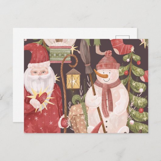  kerstrecro-kerstkerstbestelling feestdagenkaart (Voorkant / Achterkant)