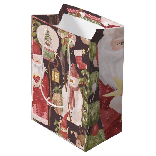 kerstrecro-kerstkerstbestelling medium cadeauzakje (Voorkant Gekanteld)