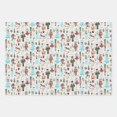 kerstrecuperatierecru voor ballet roze inpakpapier vel (Voorkant 2)