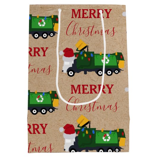 kerstrecycleerbaar vuilnis grote cadeautas (Achterkant)