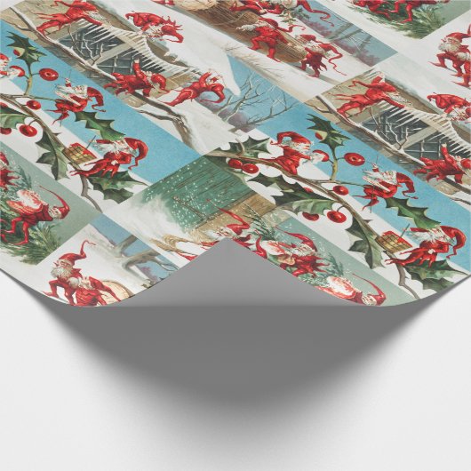 kerstrecycleerpatroon voor Kerstmis Cadeaupapier (Hoek)