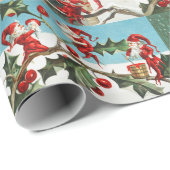  kerstrecycleerpatroon voor Kerstmis Cadeaupapier (Rol Hoek)