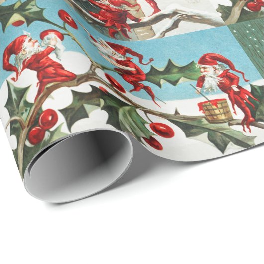 kerstrecycleerpatroon voor Kerstmis Cadeaupapier (Rol Hoek)