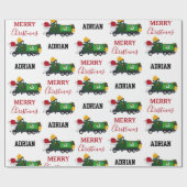 Kerstrecycling vuilnis - Aangepaste naam Cadeaupapier (Vlak)