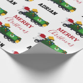 Kerstrecycling vuilnis - Aangepaste naam Cadeaupapier (Hoek)