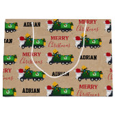 Kerstrecycling vuilnis - Aangepaste naam Groot Cadeauzakje (Voorkant)