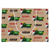 Kerstrecycling vuilnis - Aangepaste naam Groot Cadeauzakje (Achterkant)