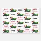 Kerstrecycling vuilnis - Aangepaste naam Inpakpapier Vel (Voorkant 2)