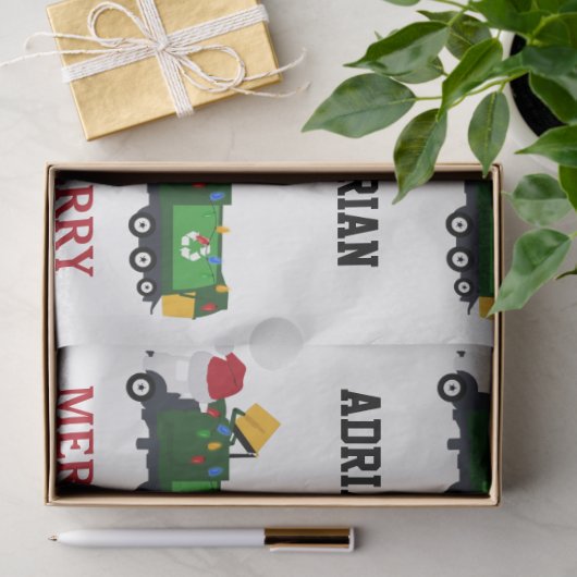 Kerstrecycling vuilnis - Aangepaste naam Tissuepapier (Geschenk)