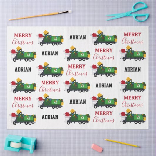 Kerstrecycling vuilnis - Aangepaste naam Tissuepapier (Craft)