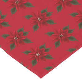 KerstRed Poinsettia Sml Table Runner Korte Tafelloper