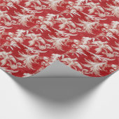 KerstRed Shabby Toile Cadeaupapier (Hoek)