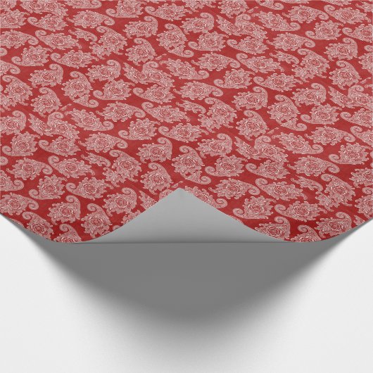 KerstRed Shabby Toile Cadeaupapier (Hoek)