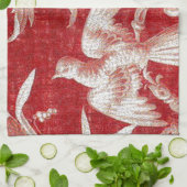 KerstRed Shabby Toile Theedoek (Gevouwen)