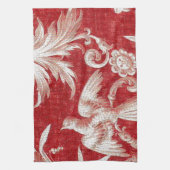 KerstRed Shabby Toile Theedoek (Verticaal)