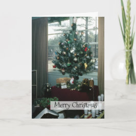 Kerstrededagboom met Tinsel en cadeaus Feestdagen Kaart