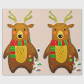 kerstreder - verpakkingspapier cadeaupapier (Vlak)