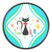 Kerstrederij Siamese kat Hockey Puck (Voorkant)