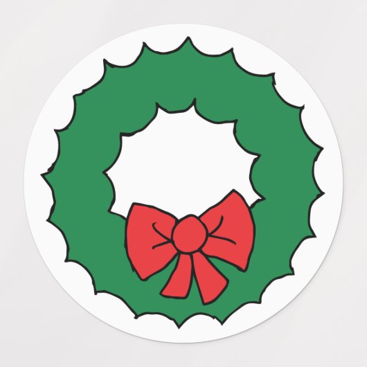 Kerstref Tekening kerstmis Garland Clipart Labels (Design 1)