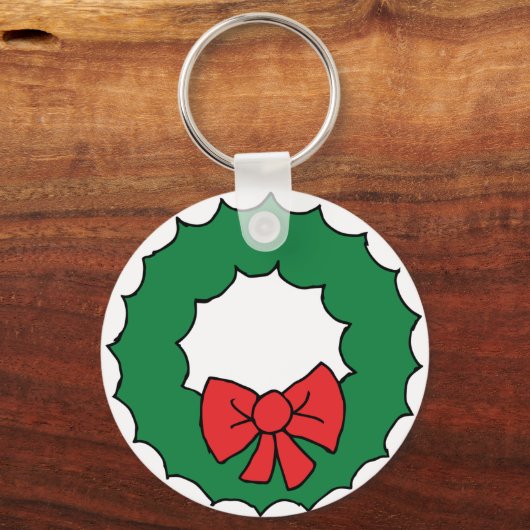 Kerstref Tekening kerstmis Garland Clipart Sleutelhanger (Voorkant)