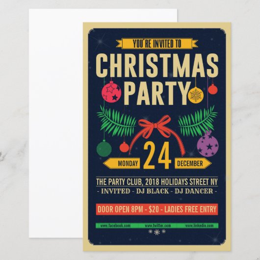 kerstrefeebrochure (Voorkant / Achterkant)