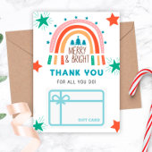 Kerstregenboog Dank u kaarthouder Kaart