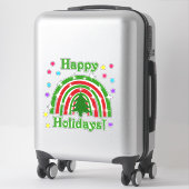 Kerstregenboog en -boom | Faux Felt Sticker (Koffer)