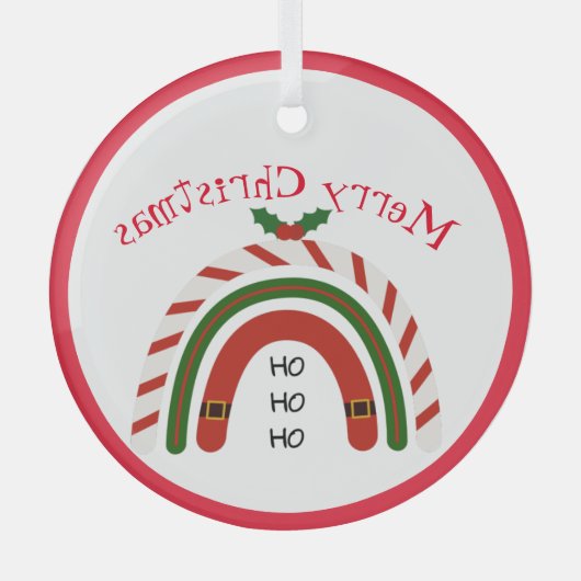 Kerstregenboog laat het Ornament sneeuwen (Voorkant)