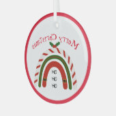 Kerstregenboog laat het Ornament sneeuwen (Voorkant links)