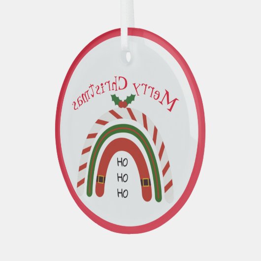 Kerstregenboog laat het Ornament sneeuwen (Voorkant links)