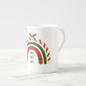 Kerstregenboog laat het sneeuwbonen CHINA Porselein Kop (Voorkant rechts)